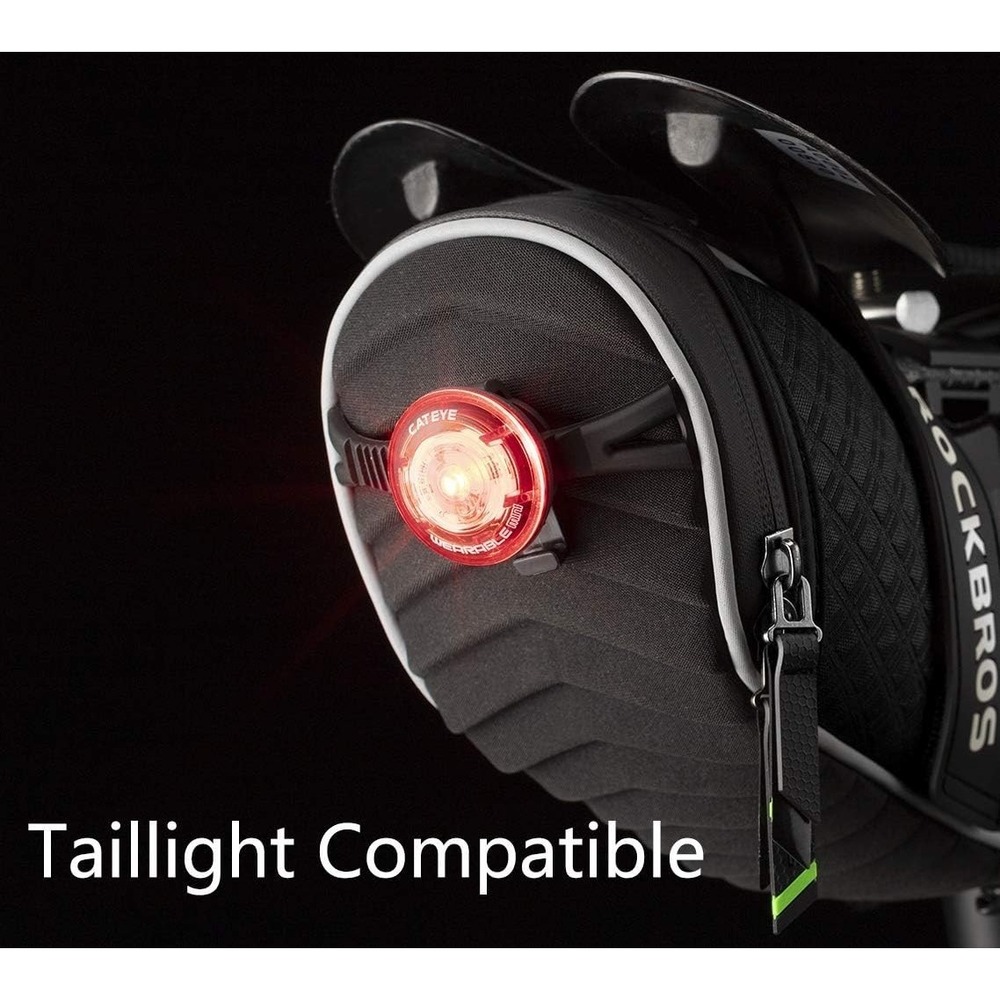 ROCKBROS Bike Seat Saddle Bag for Mountain & Road Bikes Black Reflective - Picture 6 of 7